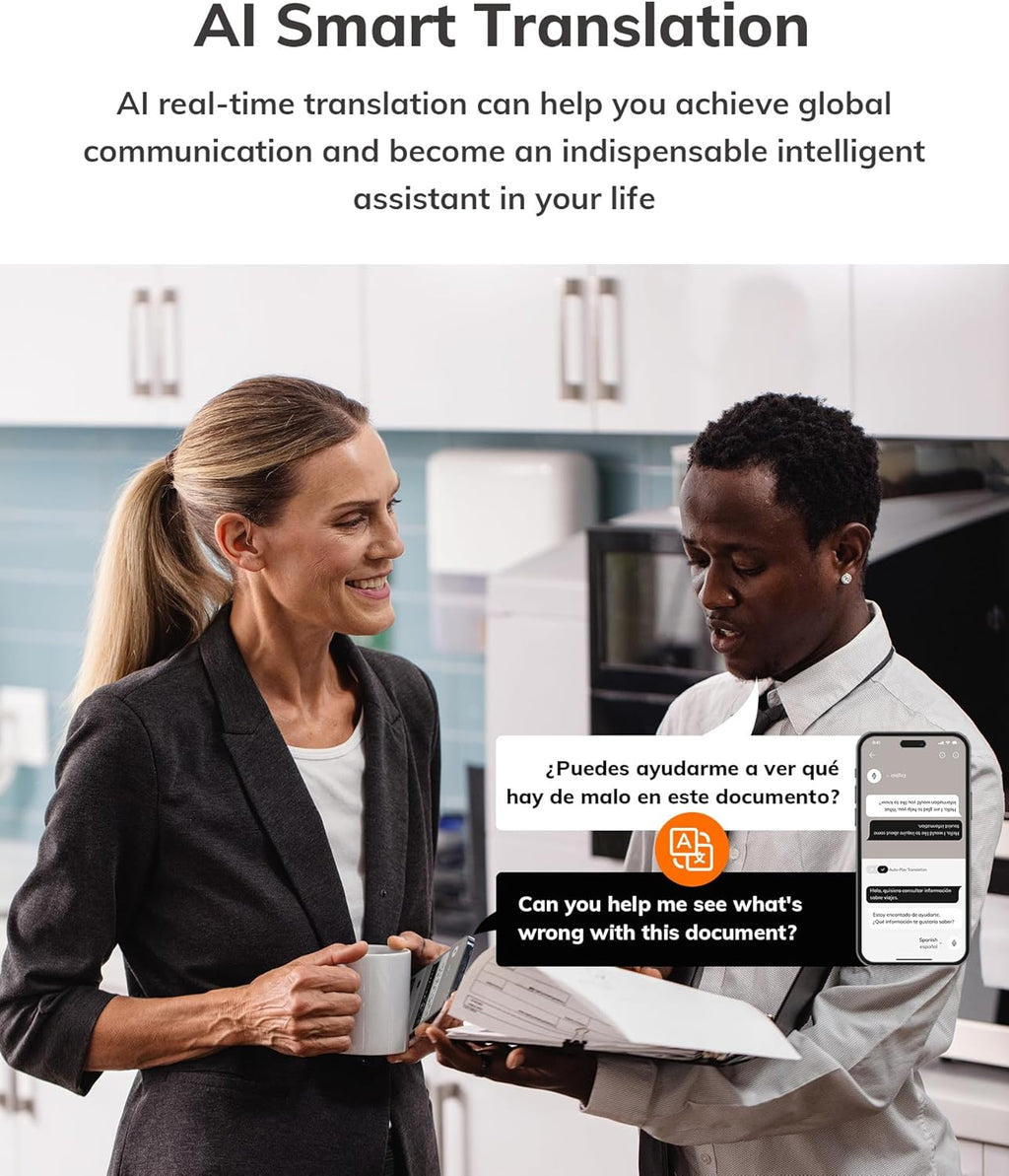 Beyond OTC Hearing Aids, AI Powered Speech Enhancement, Superior Sound Quality, Connectivity with iOS or Android Devices via Bluetooth 5.3, for Seniors and Adults